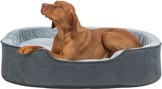 Vital Lino Soft Bed Dog Cat Oval Gray Light Gray 110 X 92 Cm