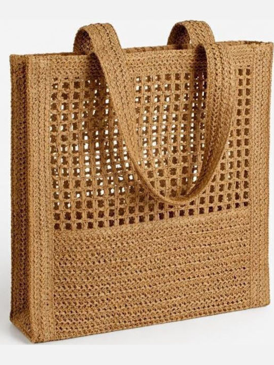 JWLS Wicker Brown Beach Bag