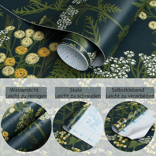 Self-Adhesive Gray Vinyl Wall Wallpaper 300x40cm