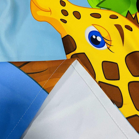 Perdea Pentru Copii Opacă Cartoon Animal cu Capse 132x160cm