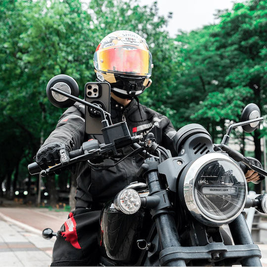 Quick Launch Phone Holder Shock Absorption Arm Motorcycle Mirror Socket Outplorer Qm05