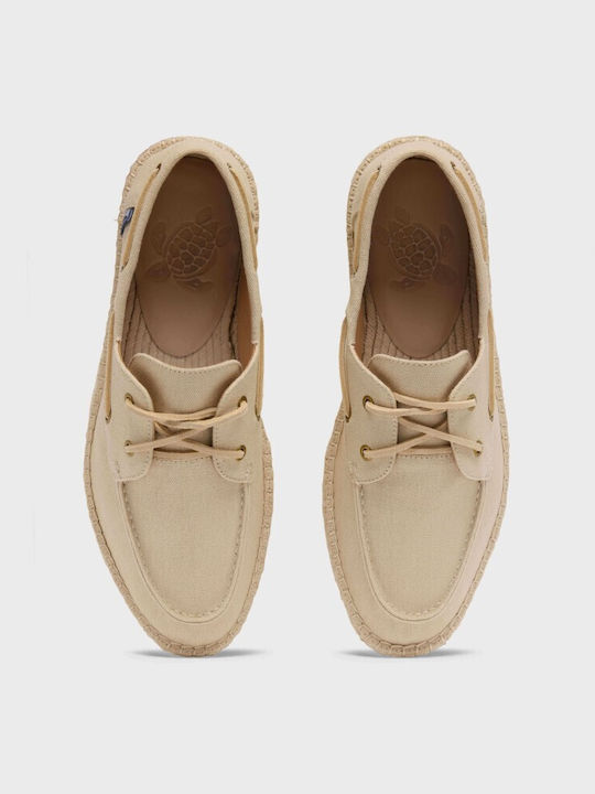 Men's Boat Shoes in Beige Colour