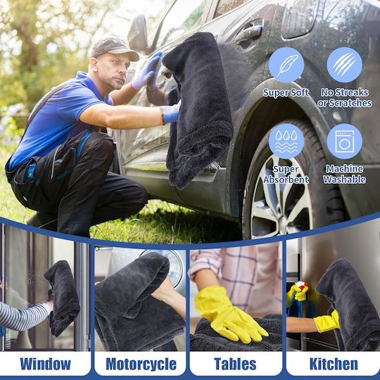 Car Polishing Towel Super-absorbent 80x50 Cm Gray Er D L