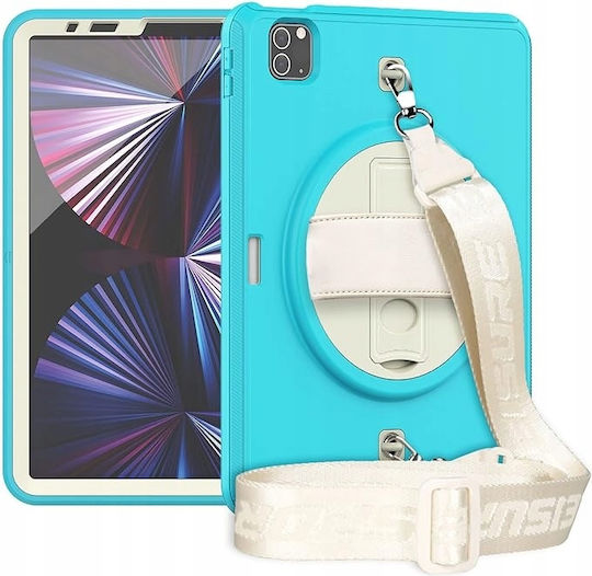 Case Ipad Air 5/air 4/pro 11 Stand Shoulder Strap Turquoise