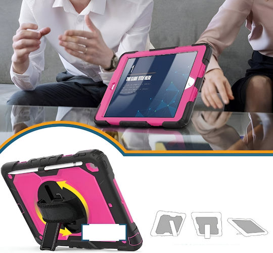 Flip Cover Rotativă Durabilă Roz (iPad 10.2)