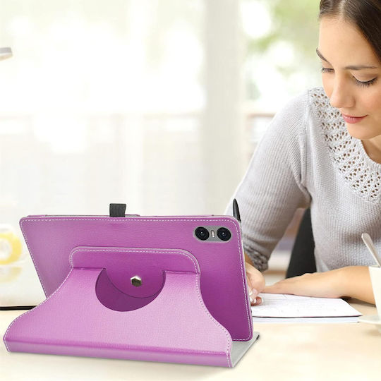 Husă Rotativă Teclast P25t 10.1" din Piele PU cu Funcție Stand Mov