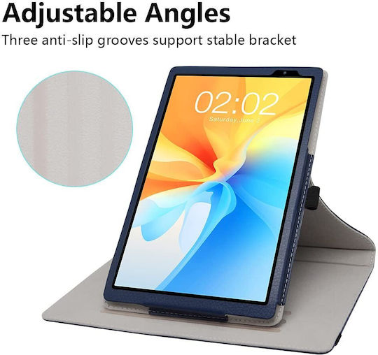 Jrtal 360° Drehbare Klappdeckel Hülle für Teclast P25t 10 Zoll Tablet Marineblau