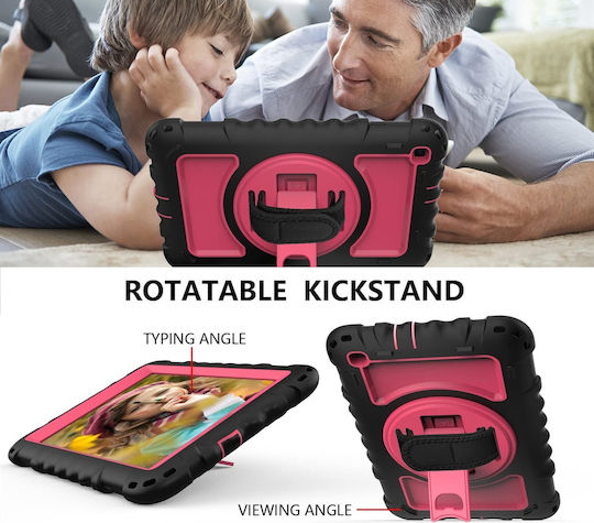 Case Samsung Galaxy Tab A 8.4" Stand Shoulder Strap Pink