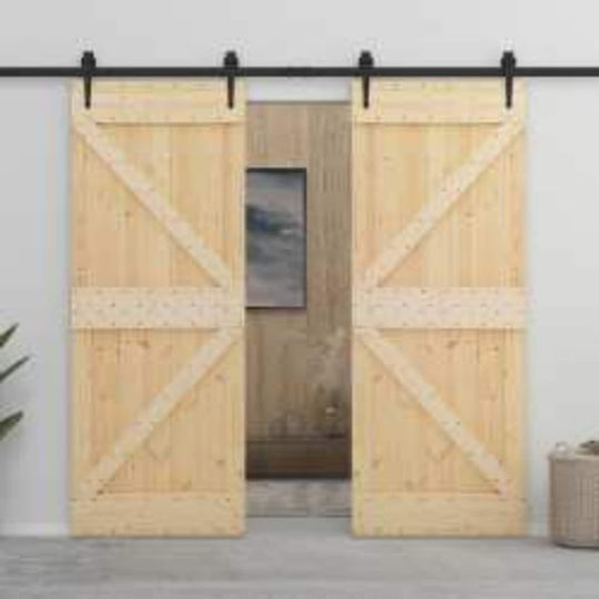 Vidaxl Door Narvik Natural 80 x 210 cm Solid Pine Wood