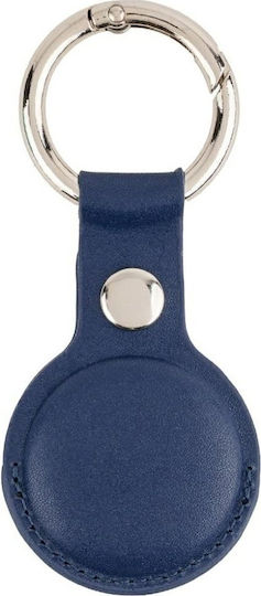 Mercury Leather Case Θήκη Μπρελόκ Δερμάτινη για AirTag σε Navy Μπλε χρώμα