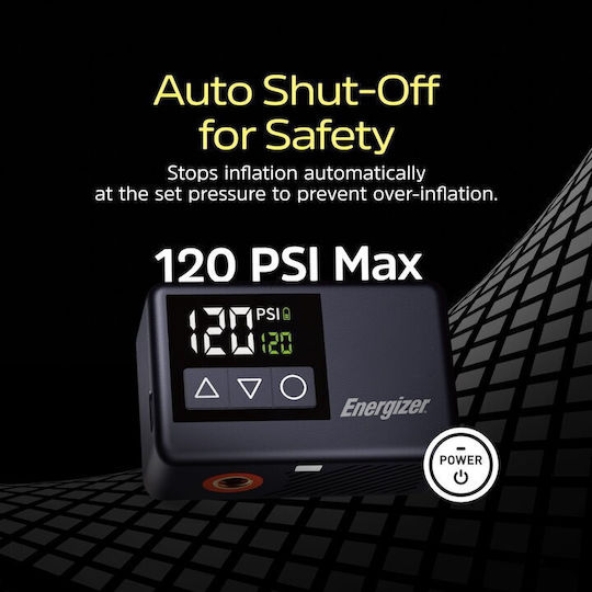 Energizer Ултракомпактна Автомобилна Тромба 120PSI Акумулаторна 12V