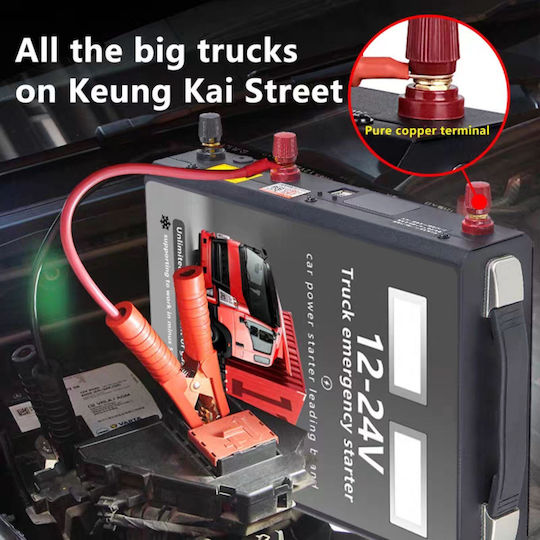 Tragbarer Batterie-Starter Auto Lastkraftwagen 1600A mit Power Bank USB 12/24V
