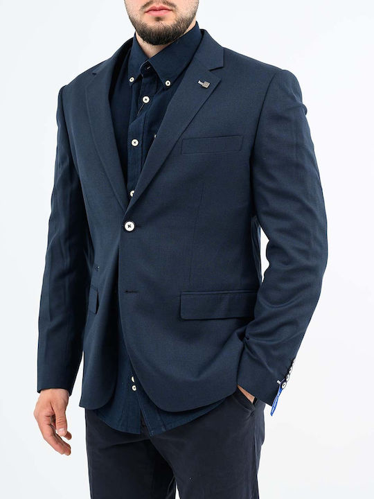 Leonardo Uomo Ανδρικό Σακάκι Navy Μπλε