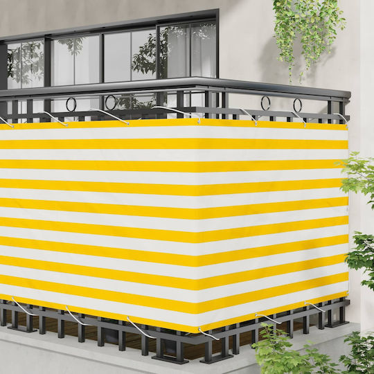 vidaXL Rectangular Mesh Shade Fabric Yellow 1.1x6m