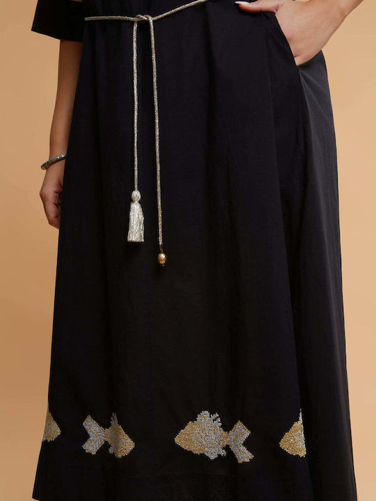 Rochii Midi De Vară Pentru Femei Negru 8501.7192.R.NETTO-black