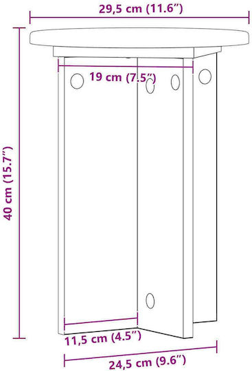 vidaXL Ανθοστήλες Ξύλινες 29.5x29.5x40εκ. 2τμχ
