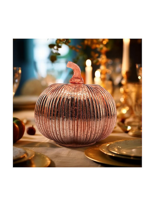 Dekorative Lampe Kürbis mit Fassung für E14 Lampe Rosa