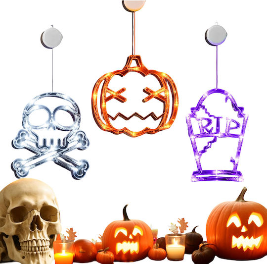 Lămpi Decorative Pentru Masă Window Lights Cupe De Ventuză LED Dovleac 3 Bucăți