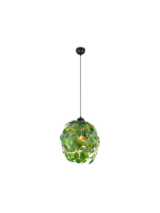 Trio Lighting Leavy Pendant Light Green 70x38x150cm