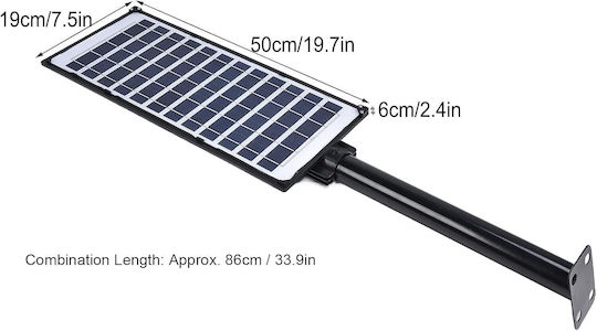 Lampa Wandmontiert Solarleuchte mit Bewegungssensor, Fotokontakt und Fernbedienung IP65