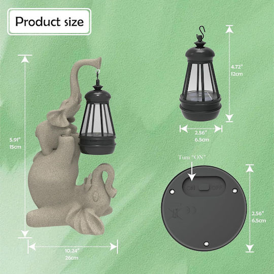 Garden Figurine Ηλιακό Φωτιστικό με Αισθητήρα Κίνησης και Φωτοκύτταρο