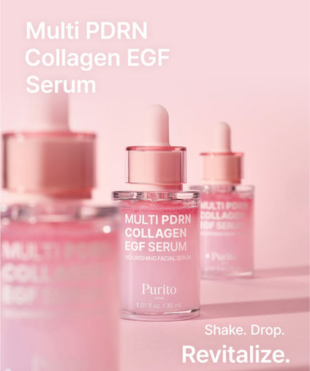 Purito Multi PDRN Collagen EGF Anti-Aging Face Serum with Collagen for Revitalization 30ml