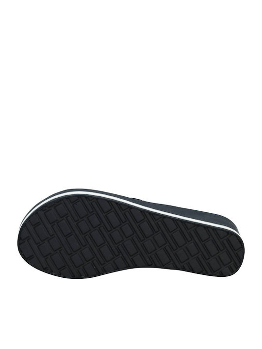 Women's Platform Flip Flops Navy Blue