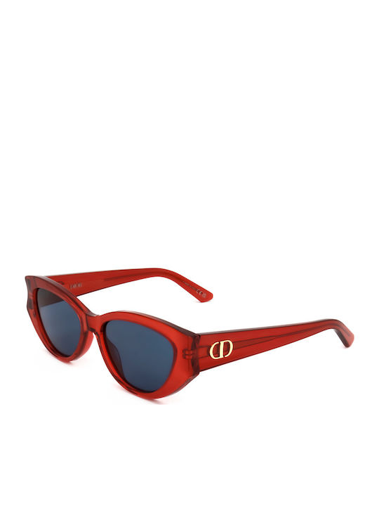 Dior Women's Sunglasses with Red Plastic Frame and Gray Lens CD40198I