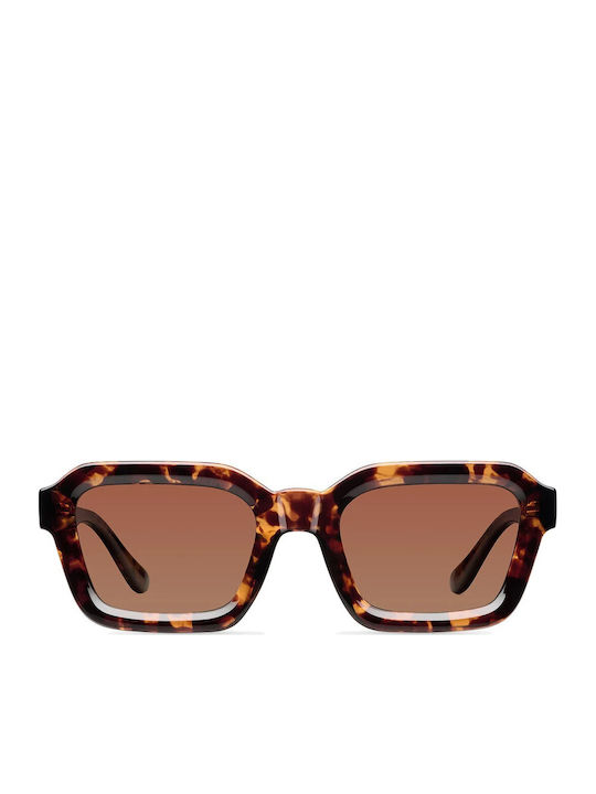 Meller Tigris Unisex Sunglasses With Brown Tartaruga Horn-Rimmed Frame And Brown Lens NAY-TIGGBROWN