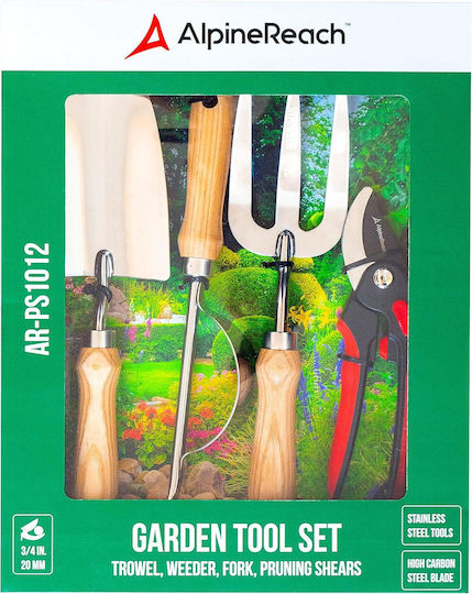 Set De 4 Unelte De Grădină Din Oțel Inoxidabil Premium