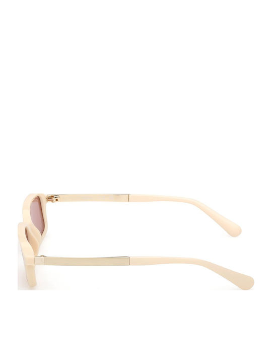 Max & Co Women's Sunglasses with Black Horn-Rimmed Frame and Pink Lenses MO0159 21S