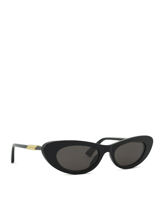 Bottega Veneta Unisex Sunglasses with Black Horn-Rimmed Frame and Black Lens BV1447S 001