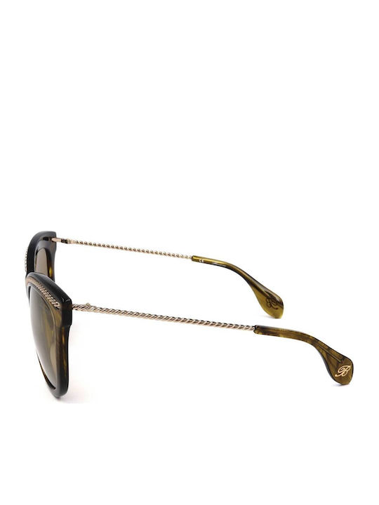 Blumarine Women's Sunglasses with Black Metallic Frame SBM707 6XDG