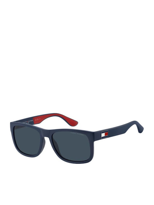 Tommy Hilfiger Men's Sunglasses with Navy Blue Horn-Rimmed Frame and Blue Lens TH1556/N/S 8RU