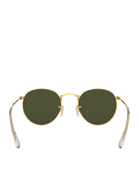 Ray Ban Unisex Sunglasses with Gold Metallic Frame and Green Lens RB3447N 001
