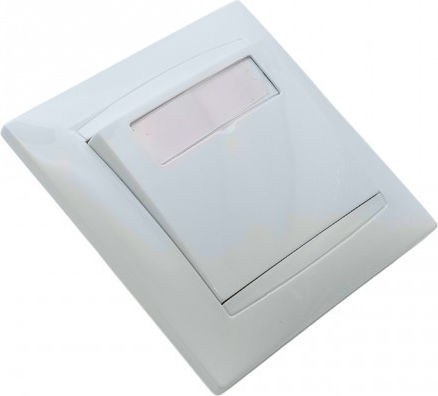 Jager Complete Wall Push Bell Button with Frame White 71022XN
