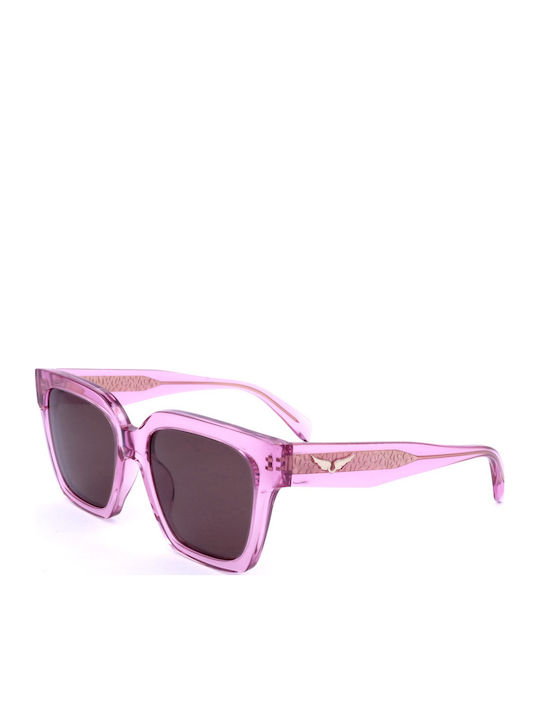 Zadig & Voltaire Women's Sunglasses with Purple Plastic Frame and Purple Lens