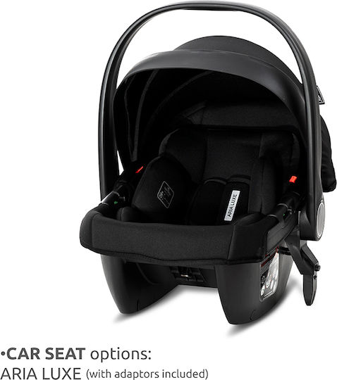 Lorelli Glory Verstellbar 3 in 1 Baby Kinderwagen Geeignet für Neugeborene Schwarz