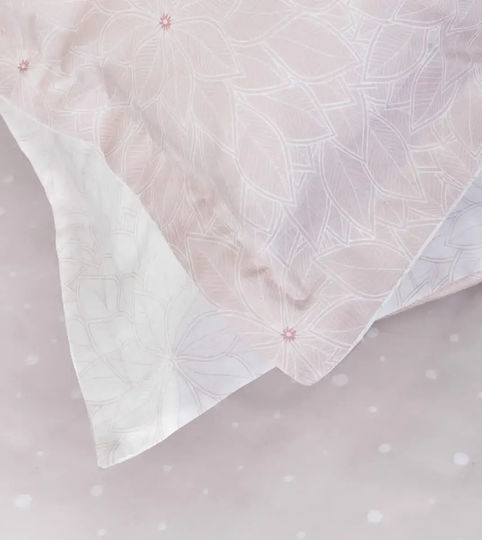 Nima Pose Double Bed Sheets Set 240x270cm Pink (4pcs)