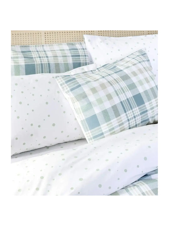 Nima Miles Set Cearceafuri de Pat Single cu Elastic 100x200+32cm Mentă (3 Bucăți)
