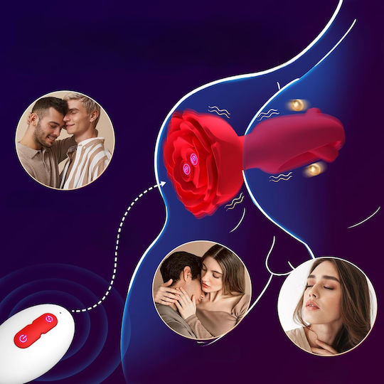 Anal Plug mit kabelloser Funktion und Vibration Rosa