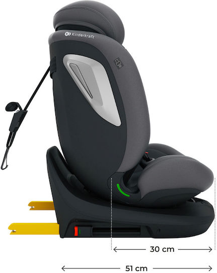 Kinderkraft I-Grow 2 Plus Καθισματάκι Αυτοκινήτου i-Size με Isofix Grey