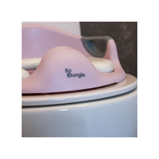 Bo Jungle Toddler Toilet Seat with Handles and Pink Cushion