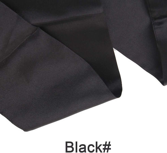 Satin Modisches Seidiges Haar Stirnband Perücken Schal Perücke Griff Seide Schwarz