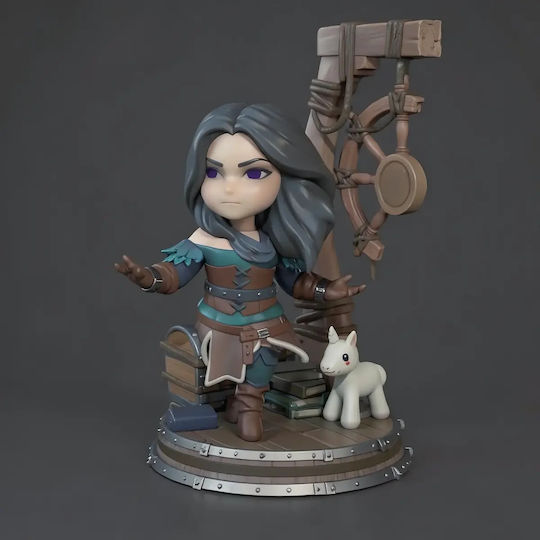 Φιγούρα Witcher Chibi Set 4 Models 3d Εκτυπωμένη-20 Cm 1:8