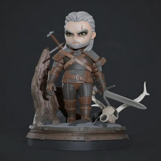 Φιγούρα Witcher Chibi Set 4 Models 3d Εκτυπωμένη-11 4 Cm 1:16