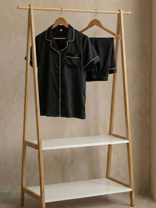 Silky Satin Pyjamas 'Themis' Dark Blue