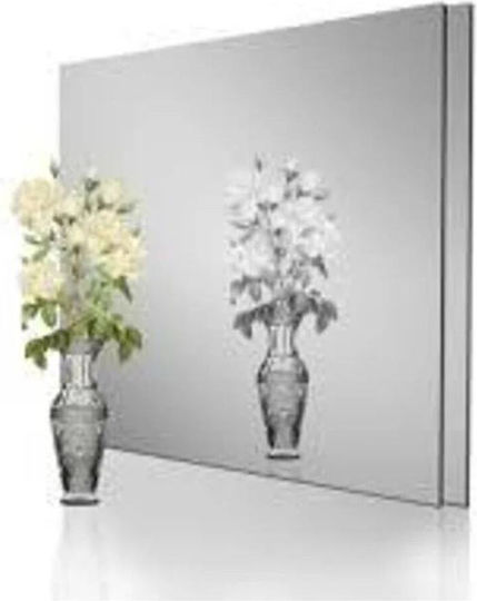 SteweHome Wall Mirror with Silver Plastic Frame 20x20cm 4 Pieces