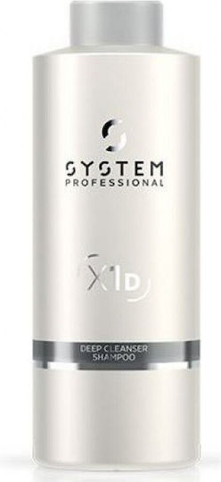 System Professional Deep Cleanser X1D Shampoos for All Hair Types 1000ml