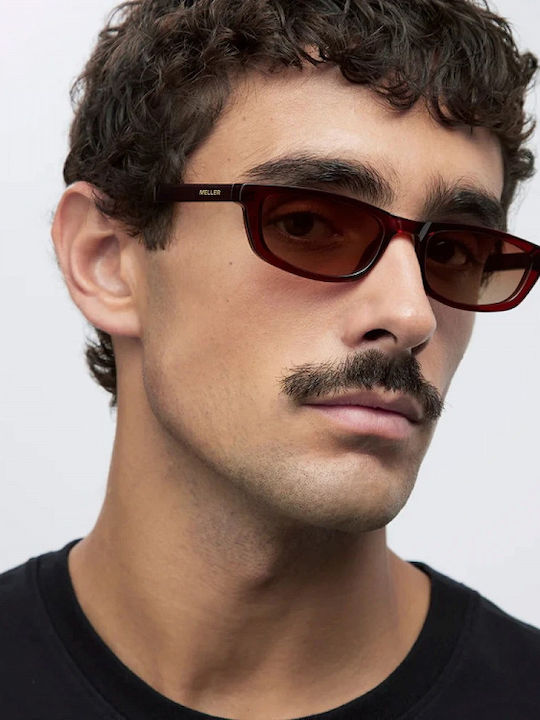 Meller Rami Unisex Sunglasses with Burgundy Horn-Rimmed Frame and Brown Lenses RM-MAROONGBROWN